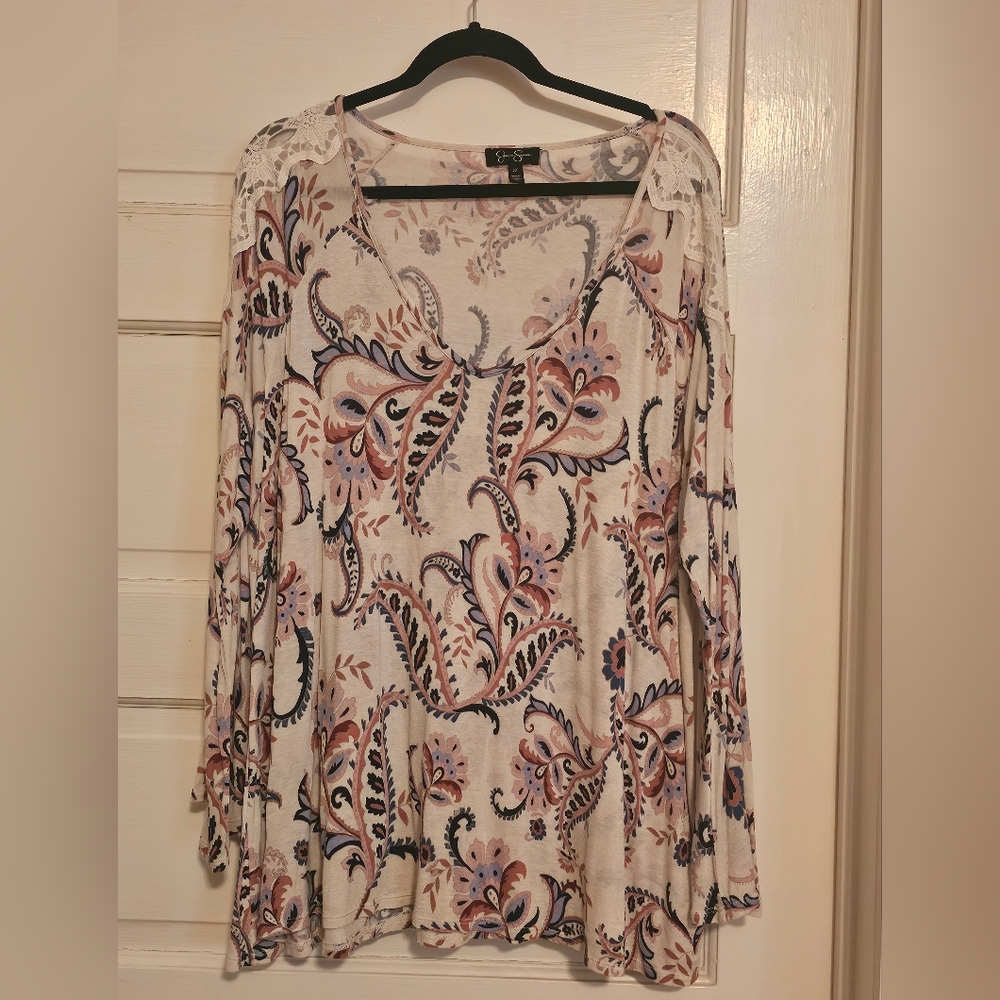 Jessica Simpson Bell/lace Sleeve TOP 2XL  * 4/$20 *